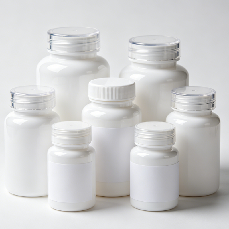 50ml 100ml rund HDPE Medisinpille Tom plastflaske